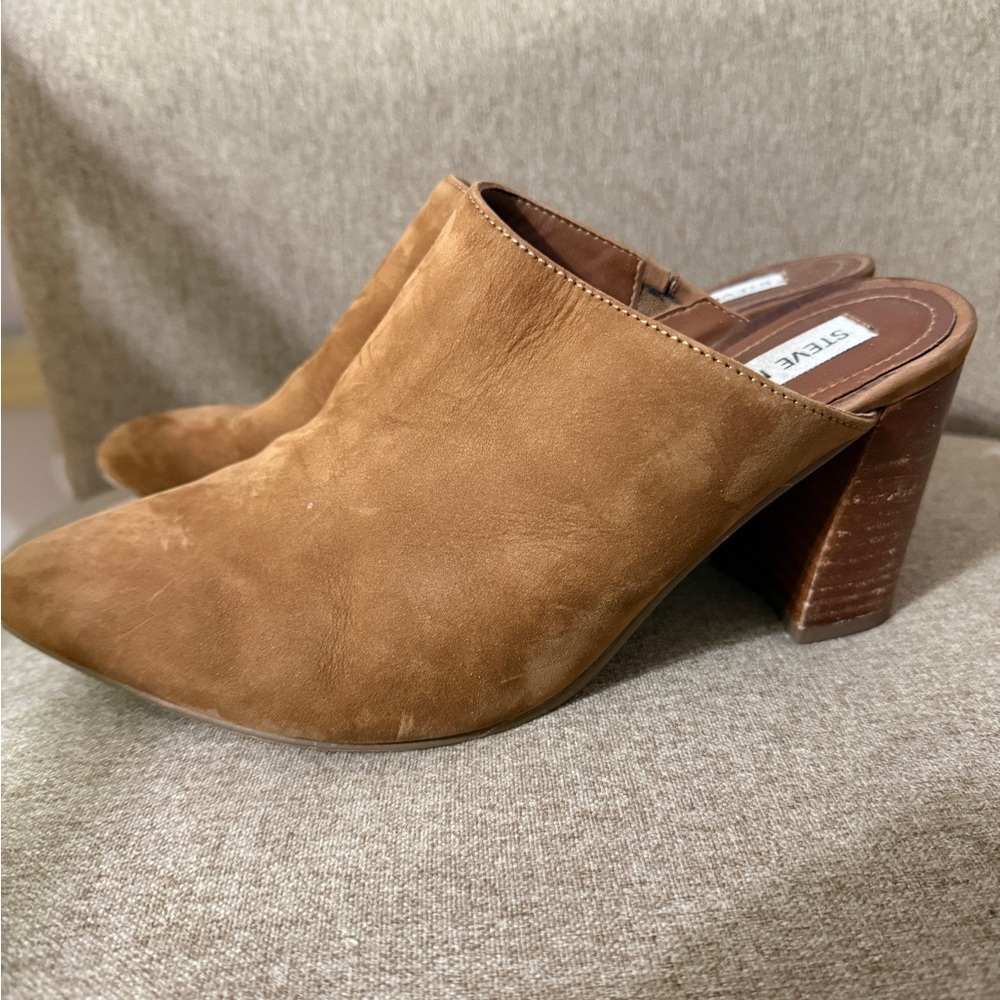 Steve Madden Brown Suede Women's Mules